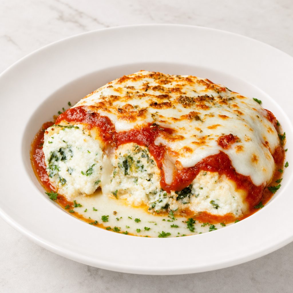 Baked Manicotti.