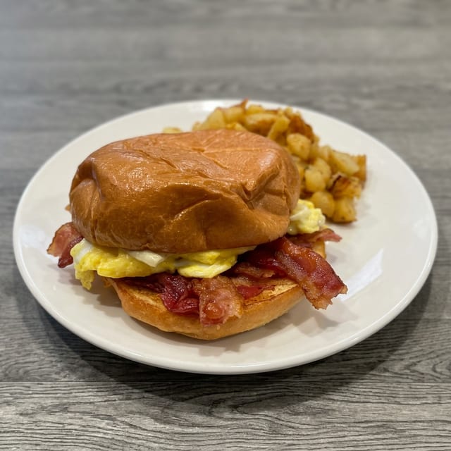 Pastrami Egg & Cheese Sand.