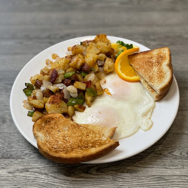 Skillet breakfast.